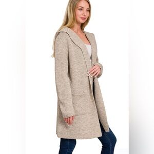 Zenana Taupe Cardigan M